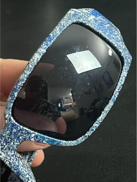 Oakley Oil Drum Custom Blue Paint Splatter Sunglasses USA with Case NO LENS